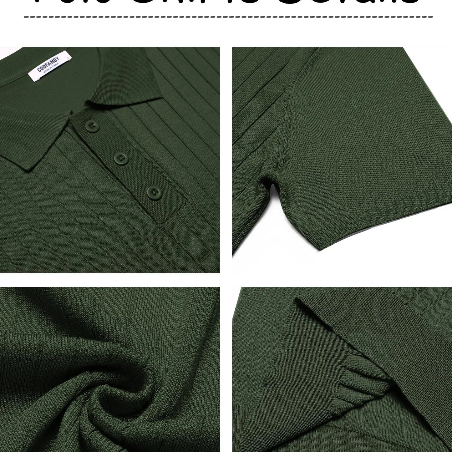 Men's Knit Polo Shirts Short Sleeve