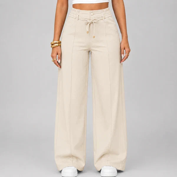 ⚡New Summer Drawstring High Waist Wide Leg Pants