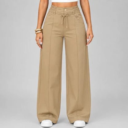 ⚡New Summer Drawstring High Waist Wide Leg Pants