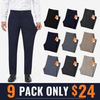 9-PACK ONLY $24-(Black / Dark Navy / Charcoal / Navy / Gray / Khaki / Slate Blue / Dark Gray / Stone)