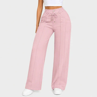 ⚡New Summer Drawstring High Waist Wide Leg Pants