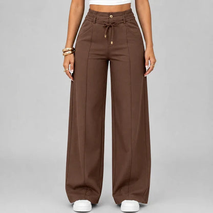⚡New Summer Drawstring High Waist Wide Leg Pants
