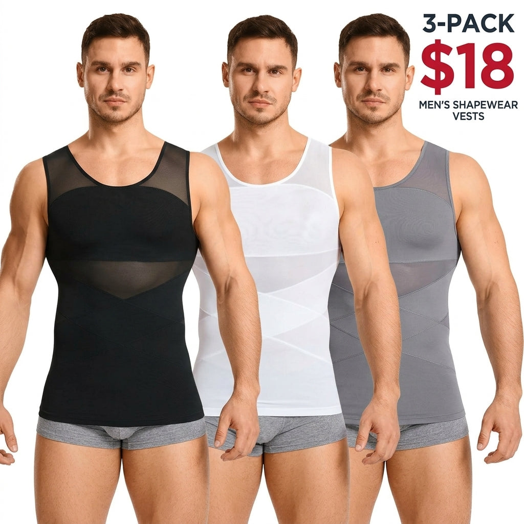 Men's Compression High Stretch Tummy Shapewear Tank Tops