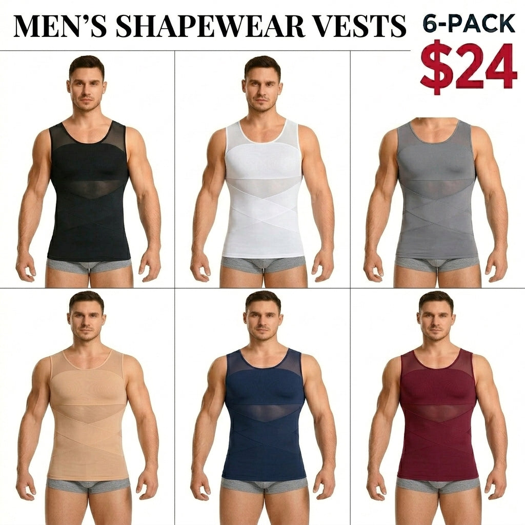 Men's Compression High Stretch Tummy Shapewear Tank Tops