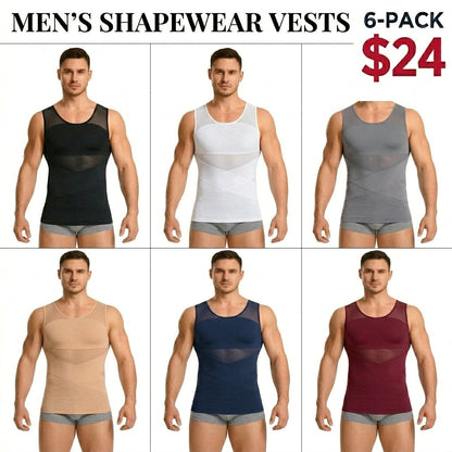Men's Compression High Stretch Tummy Shapewear Tank Tops