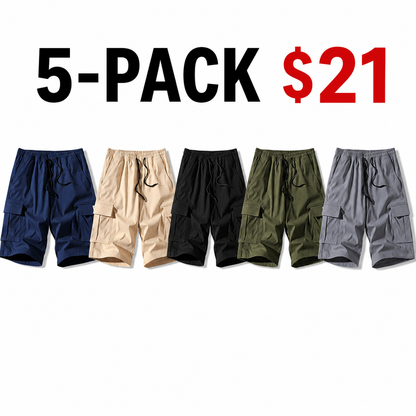 Men's 8-Pack Multi-Pocket Cargo Shorts