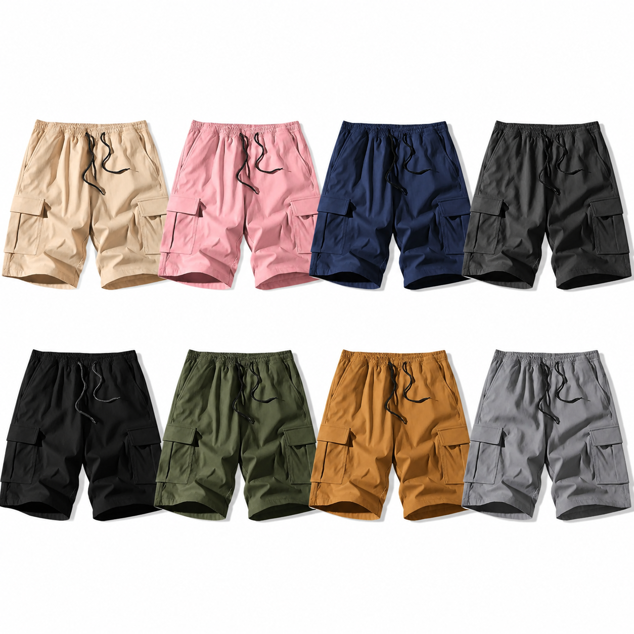 Men's 8-Pack Multi-Pocket Cargo Shorts
