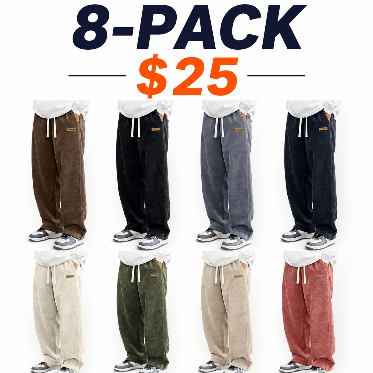 Men’s corduroy casual pants for spring and autumn