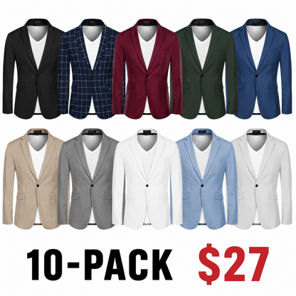 Men's One Button Casual Blazer Jacket