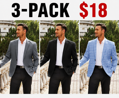 Men's One Button Casual Blazer Jacket