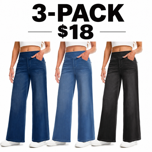 Women's Plus Size High Waist Wide Leg Jeans