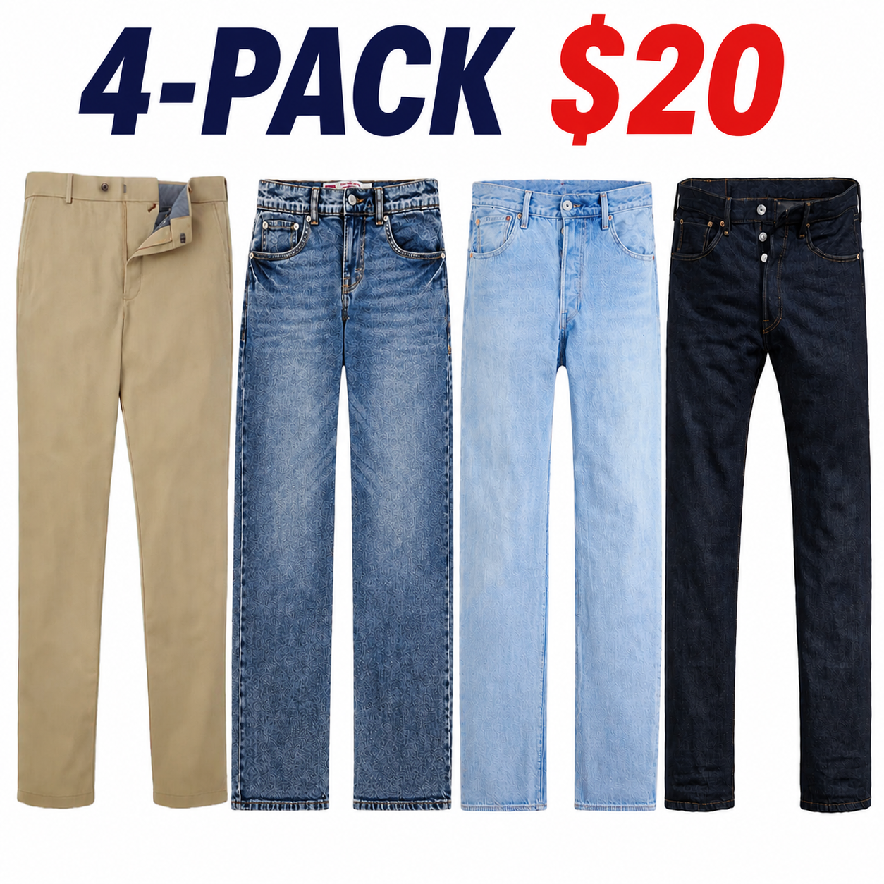 Men's Relaxed Fit Straight Leg Jeans