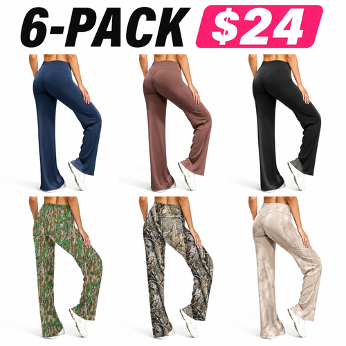 Women's High Waist Straight Leg Yoga Pants