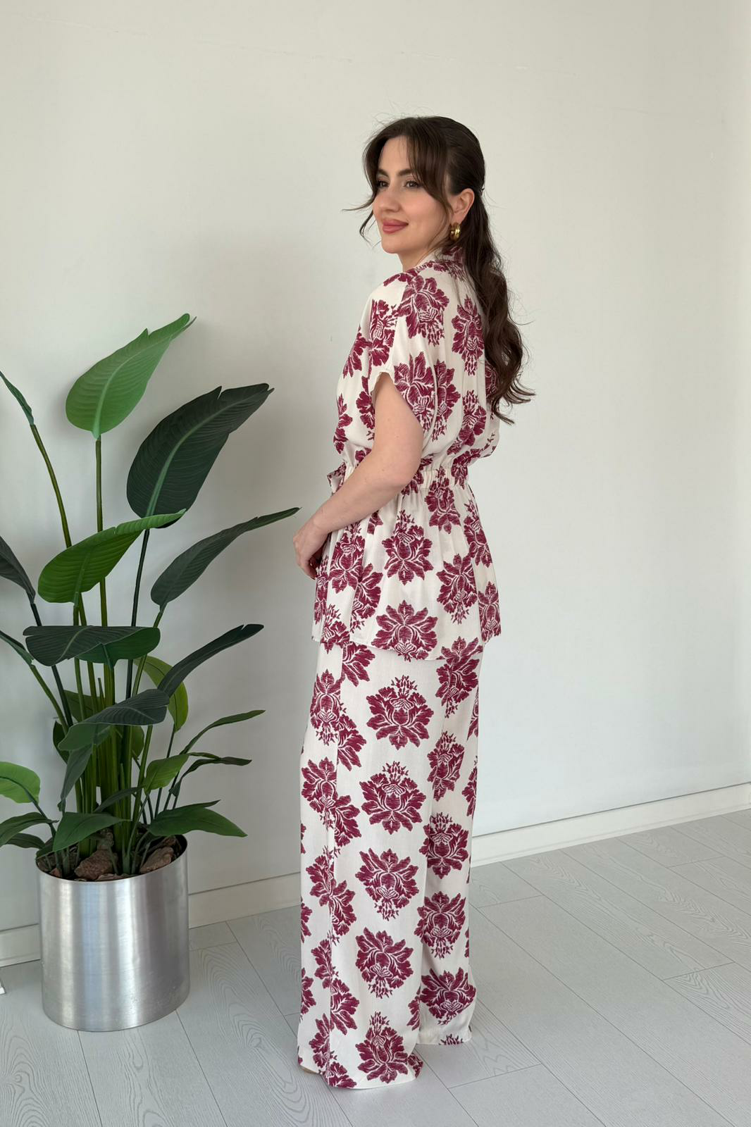 Ethnic Print Matching Two-Piece Set