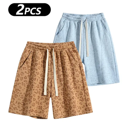 Men's Cotton Blend Sweat Shorts Casual Athletic Lounge Shorts with Pockets