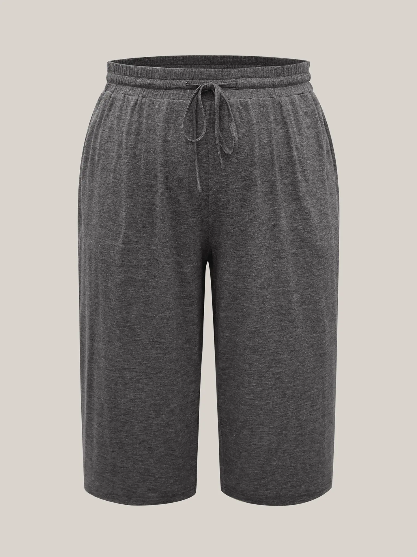 Plus Size Wide-Leg Capri Lounge Baggy Pants