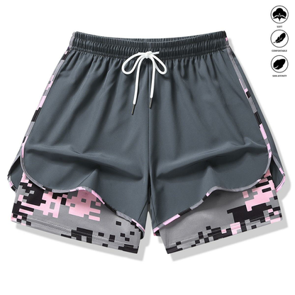8-pack women’s casual athletic shorts with built-in liner