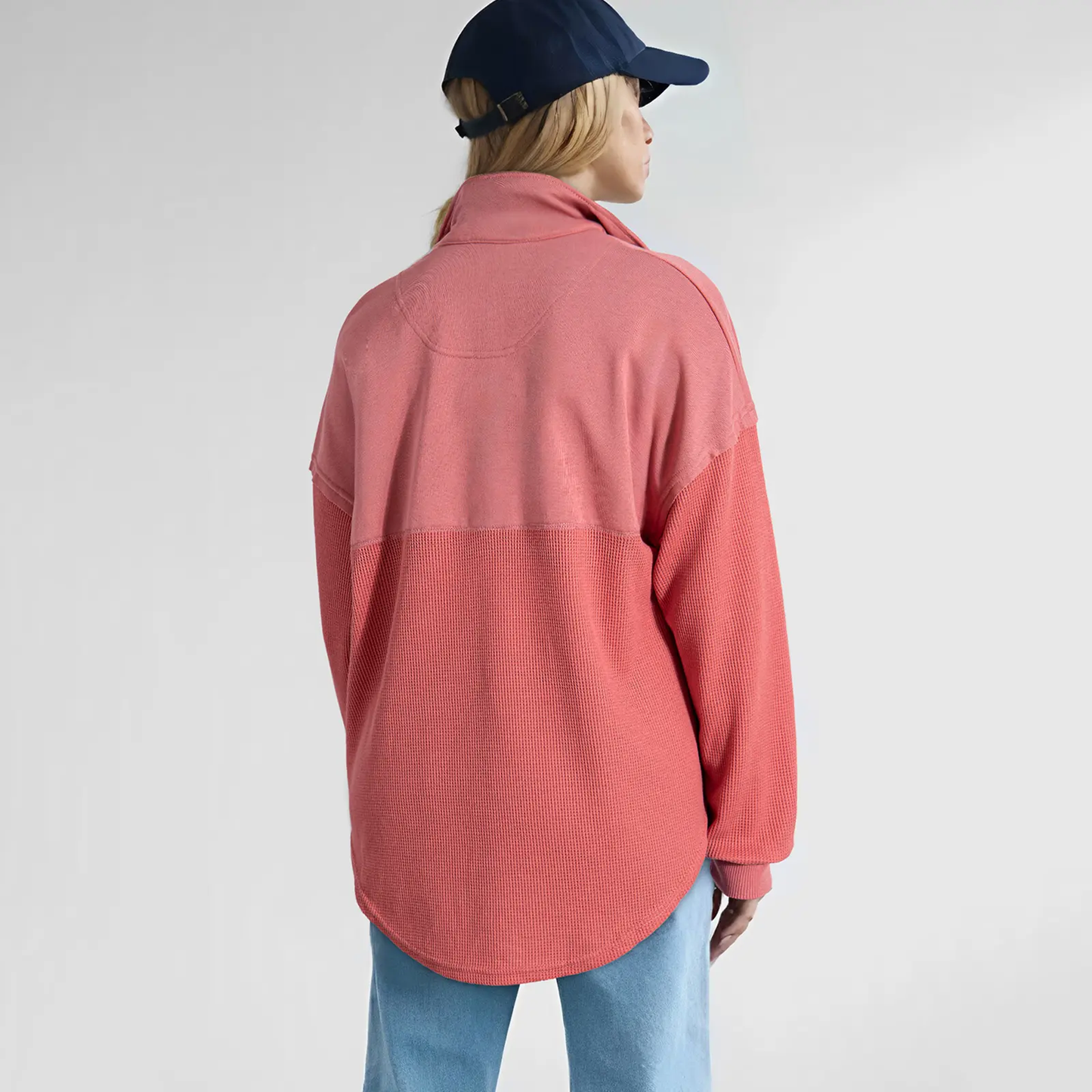 Women's Half-Zip Waffle Knit Tops