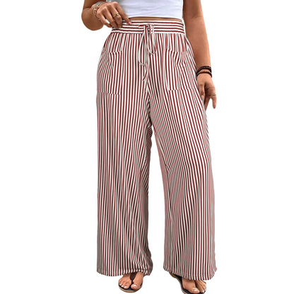 Womens Plus Size Wide Leg Pantswith Pockets