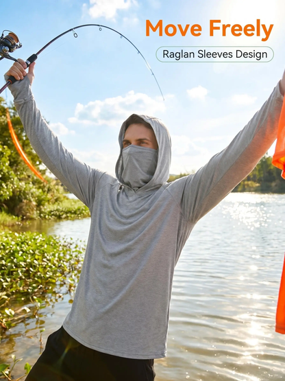 3-Piece Set Men's Hooded Sun Protection Sweatshirt