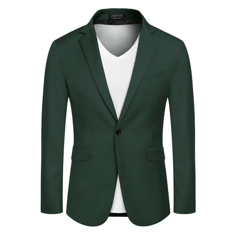 Men's One Button Casual Blazer Jacket