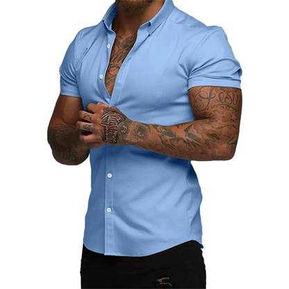 Mens Muscle Fit Dress Shirts