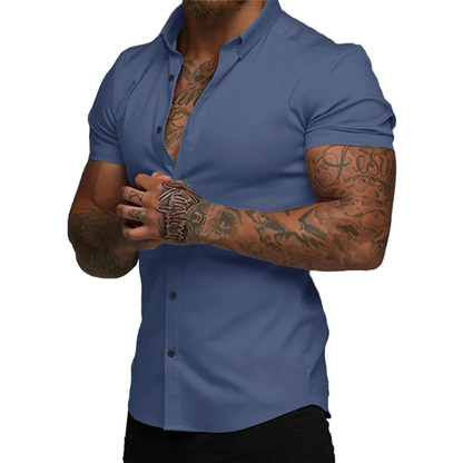 Mens Muscle Fit Dress Shirts
