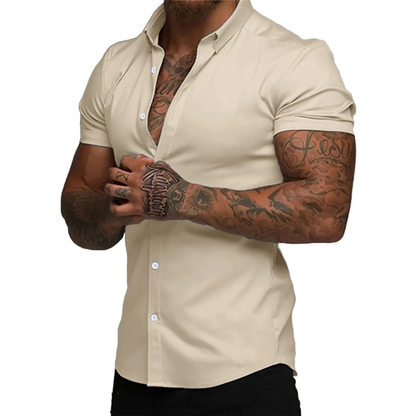 Mens Muscle Fit Dress Shirts