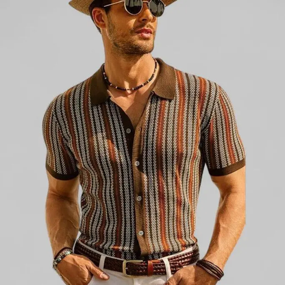 Men's Retro Button-Up Shirt