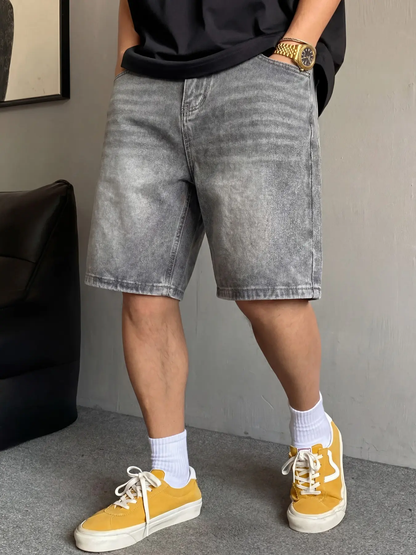 Men's Vintage Wash Denim Shorts