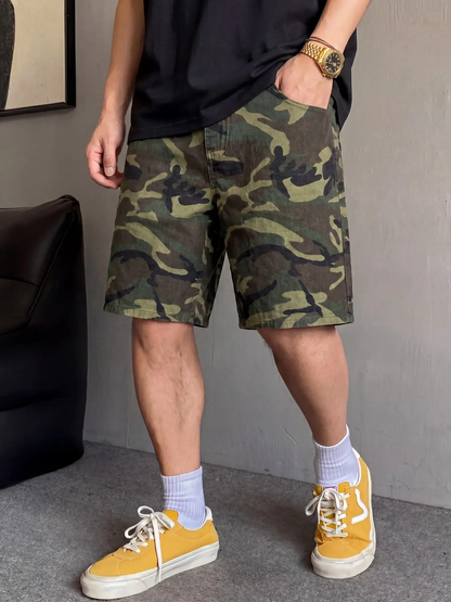 Men's Vintage Wash Denim Shorts
