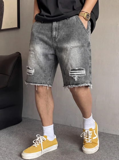 Men's Vintage Wash Denim Shorts