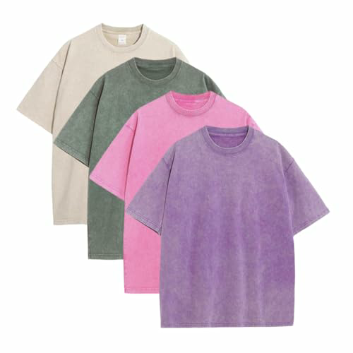 4-Pack Loose-Fit Cotton T-Shirts