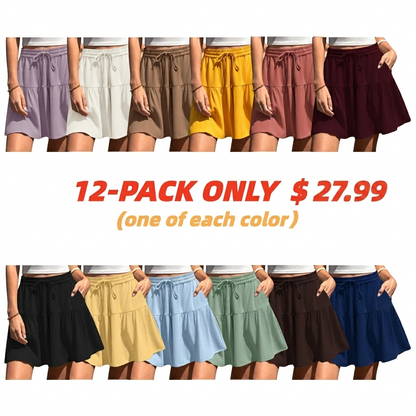【LAST DAY SALE】Womens Linen Blend Wide Leg Flowy Culotte Shorts