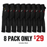 Black-8 PACK ONLY $29