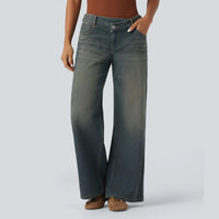 Mottled Dark Blue Denim